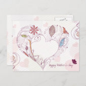 Glückliche Postkarte der Mutter des abstrakten (Vorne/Hinten)