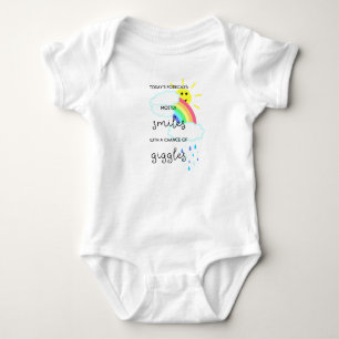 Glückliche Prognose Baby Strampler