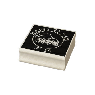 Glückliche PU-Tagestorten-Briefmarke Gummistempel