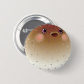 Glückliche Pufferfische Button (Vorne & Hinten)