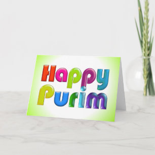 GLÜCKLICHE PURIM flippige Gruß-Karte Karte
