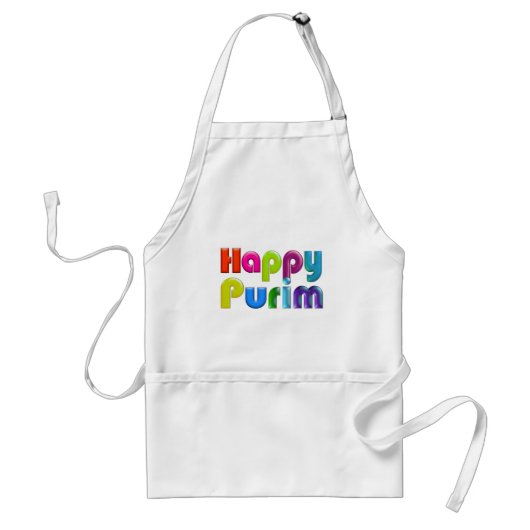 GLÜCKLICHE PURIM funky Schürze (Vorne)