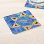 Glückliche Purim Hamentashen Untersetzer (angewinkelt)