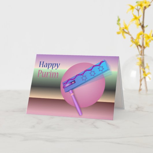 Glückliche Purim Karte (Gelbe Blume)