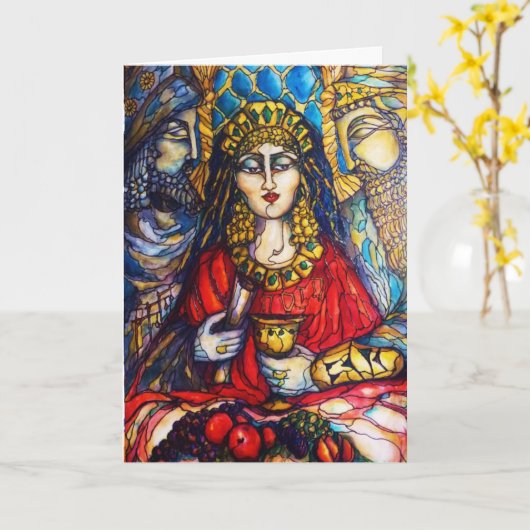 Glückliche Purim Karte (Gelbe Blume)