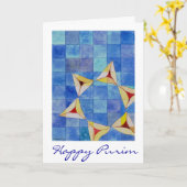 Glückliche Purim Karte (Gelbe Blume)