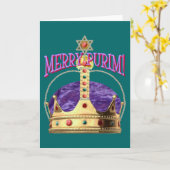 Glückliche Purim leere Karte (Gelbe Blume)