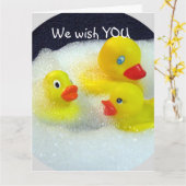 GLÜCKLICHE QUACKY GROUP-KARTE FÜR 40. KARTE (Gelbe Blume)