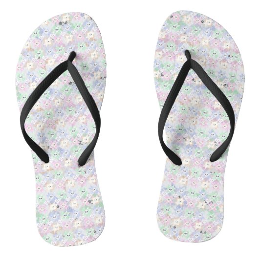 Glückliche Quilt Flip Flops Badesandalen (Fußbett)