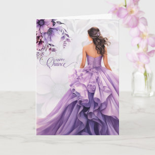 Glückliche Quinceanera 15. Geburtstag Lavendel Lil Karte