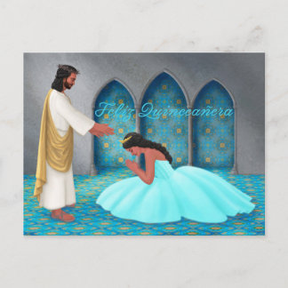 "Glückliche Quinceañera." Postkarte