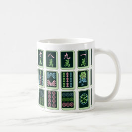 Glückliche Rad Mahjong Fliese des Blau-acht Kaffeetasse