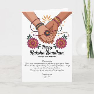 Glückliche Raksha Bandhan Grußkarte Karte