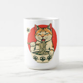 Glückliche Ramen-Katze Kaffeetasse (Mittel)