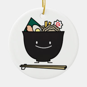 Glückliche Ramen-Schüssel Keramik Ornament