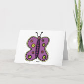 Glückliche Raupen-Illustration Karte (Rückseite)