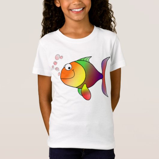 Glückliche Regenbogen-Fische T-Shirt (Vorderseite)