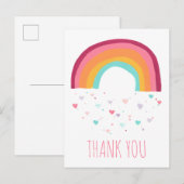 Glückliche Regenbogen Magie - Danke Postkarte (Vorne/Hinten)