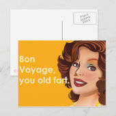 Glückliche Reise, alter Knacker Postkarte (Vorne/Hinten)