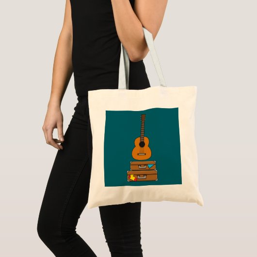 Glückliche Reise mit Gepäck und Gitarre Tragetasche (Vorderseite (Produkt))