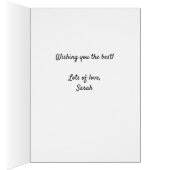 Glückliche Rentenkarte mit Strand, Meer und blauem (Innen (Rechts))