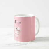 Glückliche rosa Erdbeere Kaffeetasse (VorderseiteRechts)
