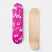 Glückliche rosa Füße Skateboard (Vorderseite)