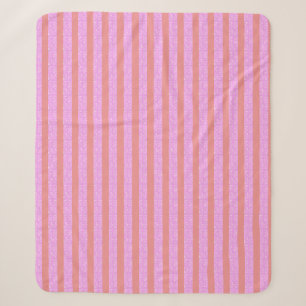 Glückliche Rosa Geometrische Geostreifen Sherpa De Sherpadecke