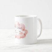Glückliche Rosa Wolke Wimpern Kaffeetasse (VorderseiteRechts)
