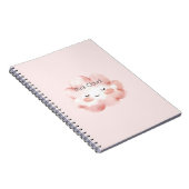 Glückliche Rosa Wolke Wimpern Notizblock (Rechte Seite)
