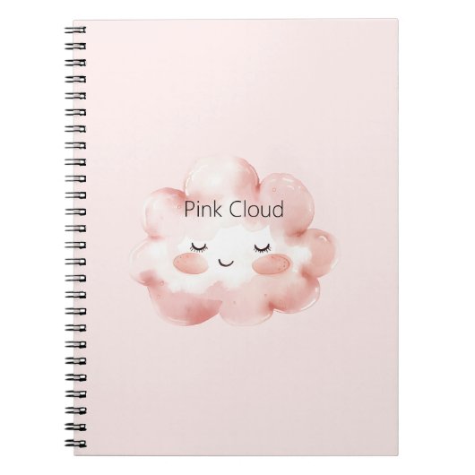 Glückliche Rosa Wolke Wimpern Notizblock (Vorderseite)