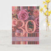 Glückliche Rose zum 30. Jahrestag Karte (Gelbe Blume)