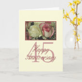 Glückliche Rose zum 45. Jahrestag Karte (Gelbe Blume)