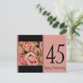 Glückliche Rose zum 45. Jahrestag Postkarte (Stehend Vorderseite)