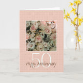 Glückliche Rose zum 50. Jahrestag Karte (Gelbe Blume)