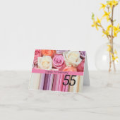 Glückliche Rose zum 55. Jahrestag Karte (Gelbe Blume)