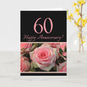 Glückliche Rose zum 60. Jubiläum Karte (Gelbe Blume)