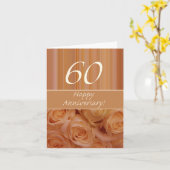 Glückliche Rose zum 60. Jubiläum Karte (Gelbe Blume)