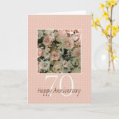 Glückliche Rose zum 70. Jahrestag Karte (Gelbe Blume)