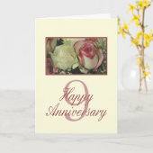 Glückliche Rose zum 9. Jahrestag Postkarte (Gelbe Blume)