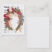 Glückliche Rosen-viktorianische Visitenkarte (Vorne/Hinten)