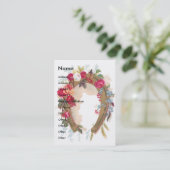 Glückliche Rosen-viktorianische Visitenkarte (Stehend Vorderseite)