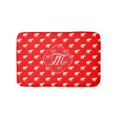 Glückliche rote Elefant-Bad-Matte Badematte (Vorderseite)