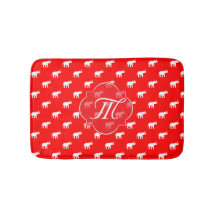 Glückliche rote Elefant-Bad-Matte