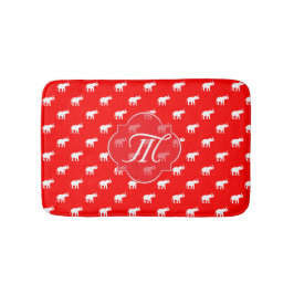 Glückliche rote Elefant-Bad-Matte Badematte
