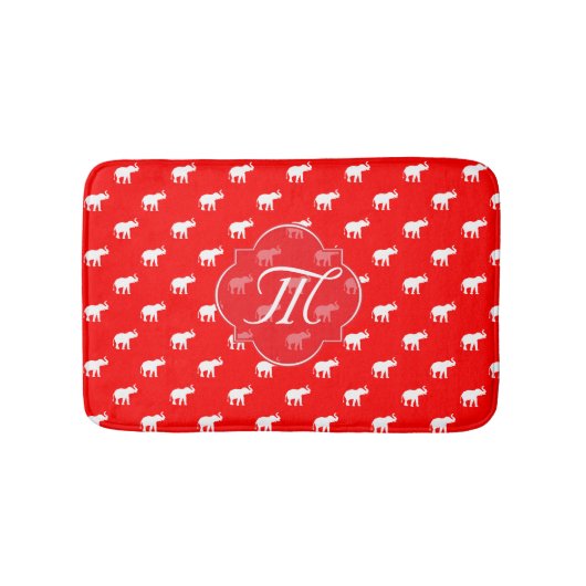 Glückliche rote Elefant-Bad-Matte Badematte (Vorderseite)