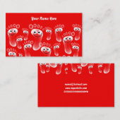 Glückliche rote Füße, Ihr Name hier Visitenkarte (Vorne/Hinten)