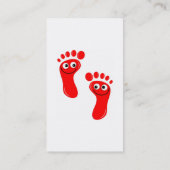 Glückliche rote Füße Visitenkarte (Rückseite)