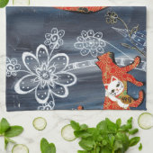 Glückliche rote Katzen Küchentuch (Gefaltet)