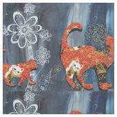 Glückliche rote Katzen Stoff (Muster)